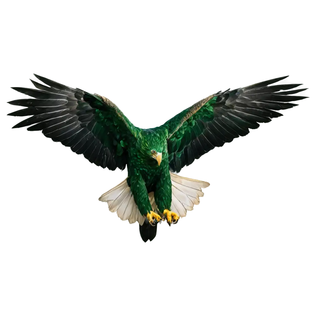 Flying-Green-Eagle-PNG-Image-Majestic-Bird-Illustration-in-HighResolution-Format