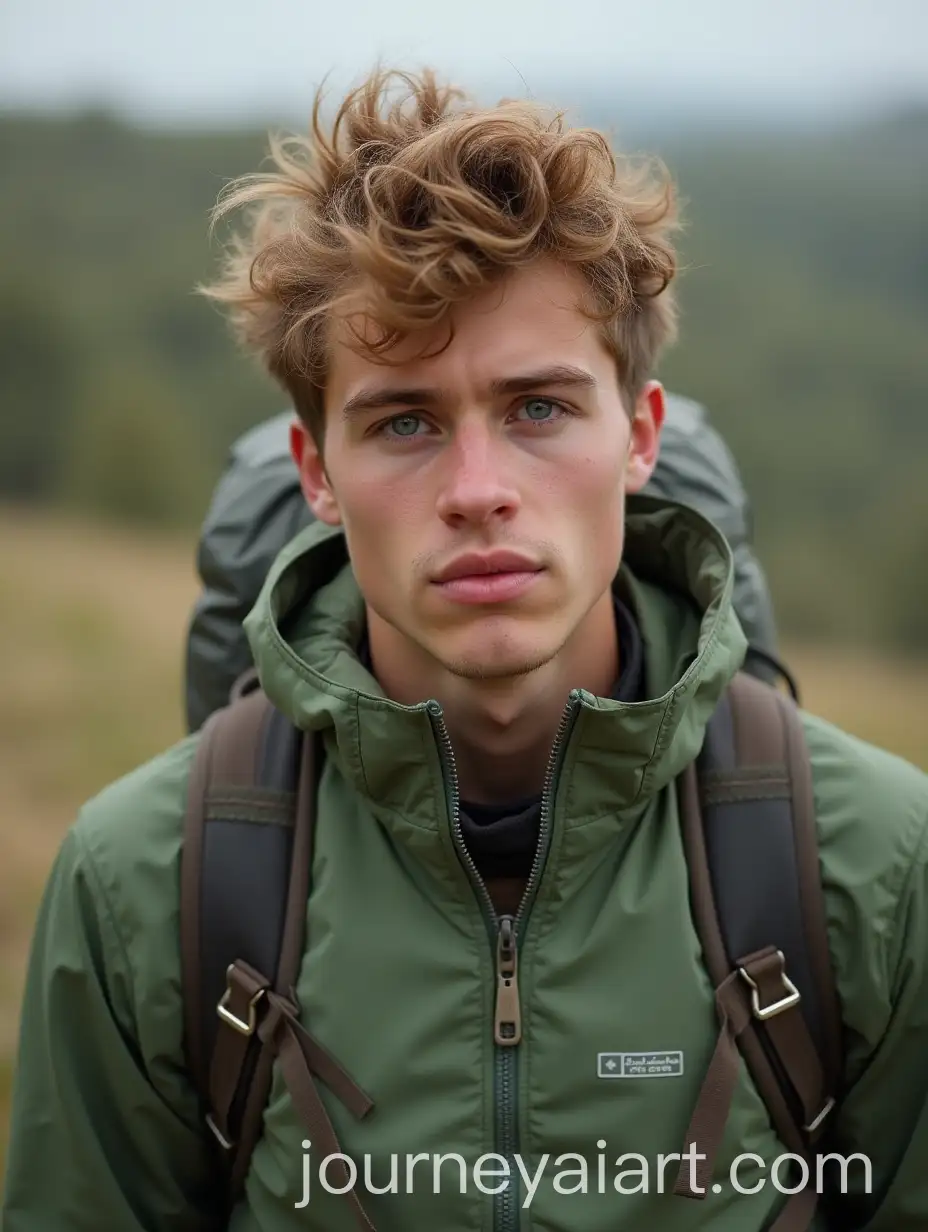 Young-Adventurer-in-Green-Hiking-Gear-with-LightChestnut-Hair