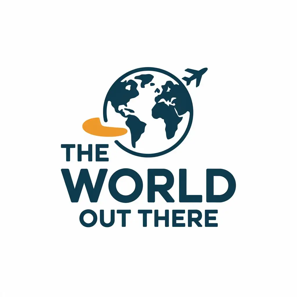 a vector logo design,with the text "The World Out There", main symbol:World , Planet,Moderate,be used in Travel industry,clear background