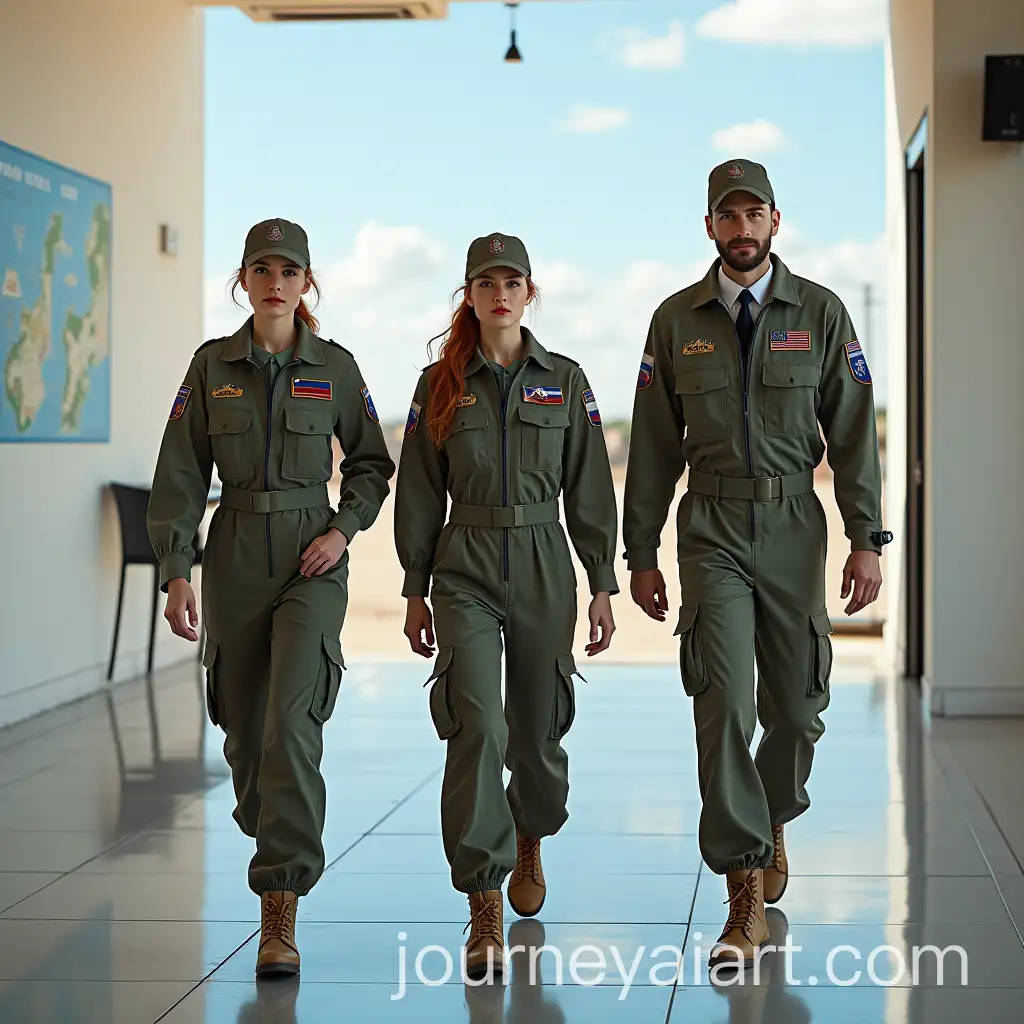 Russian-Military-Pilots-in-a-Modern-Air-Force-Headquarters-with-a-Tactical-Map-and-Aircraft-Hangars