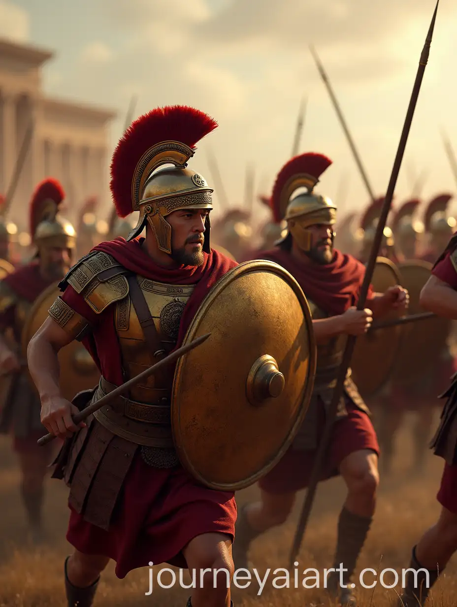 Greek-Hoplites-Advancing-in-Bronze-Armor-Flanking-Persian-Forces