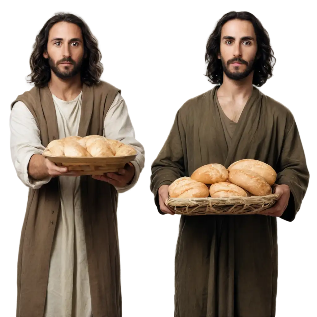 Jesus-in-an-Old-Market-Holding-Syrian-Bread-HighQuality-PNG-Image-for-Diverse-Uses