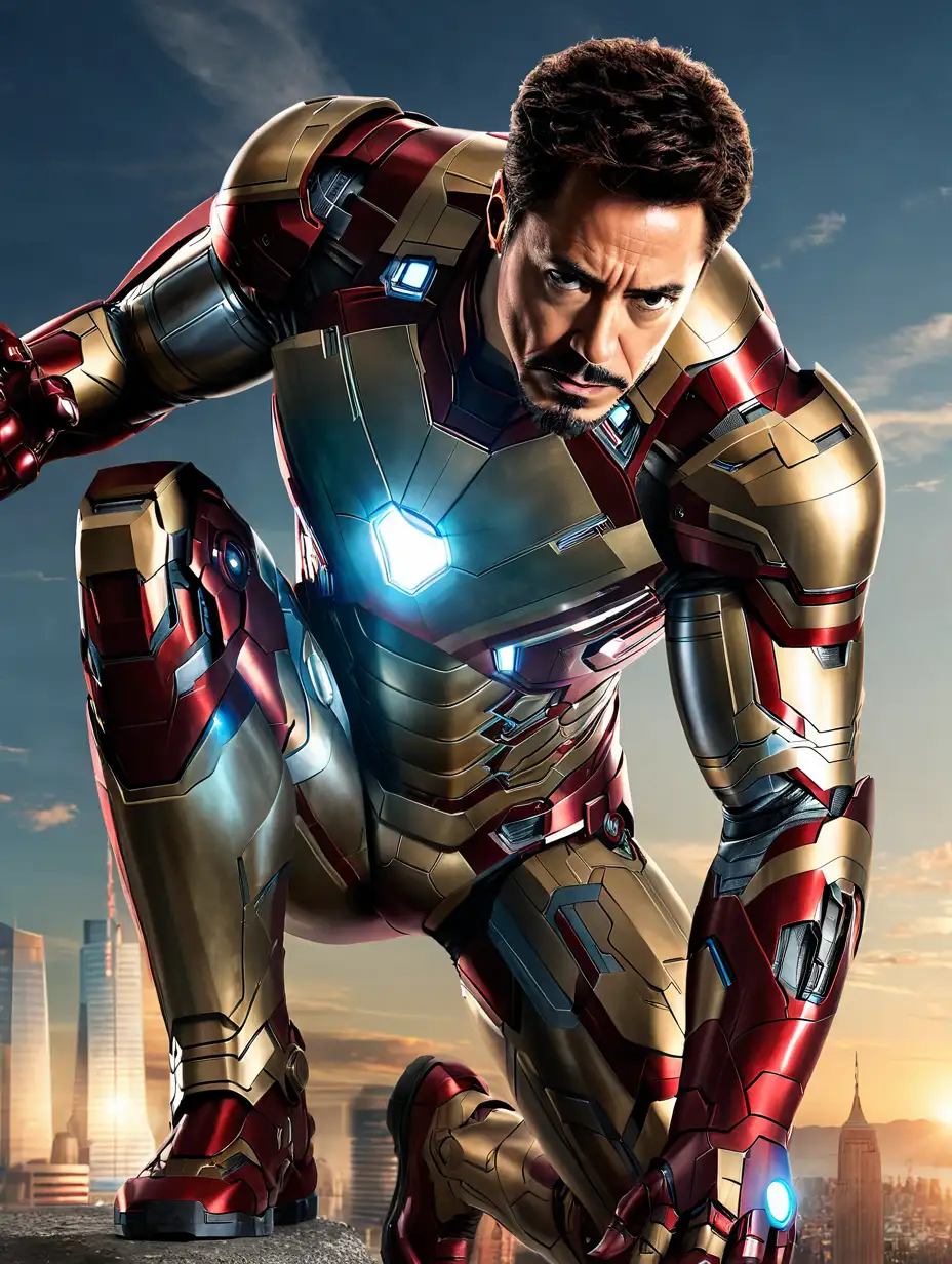 Iron-Man-with-Tony-Starks-Face-in-the-City