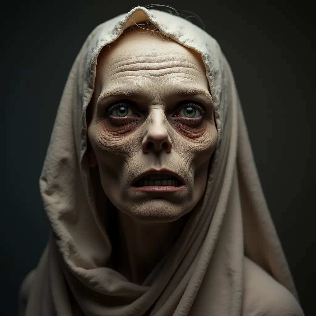 Mummy with a terrible face
