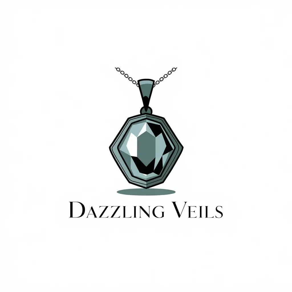 LOGO Design for Dazzling Veils Elegant Jewellery Theme with Clear Background