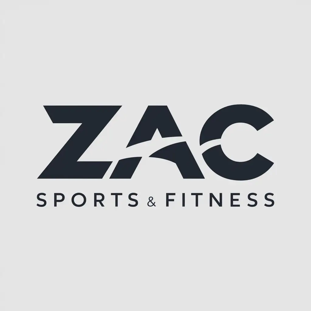 LOGO-Design-for-Zac-Dynamic-Lettering-with-a-Focus-on-Sports-Fitness