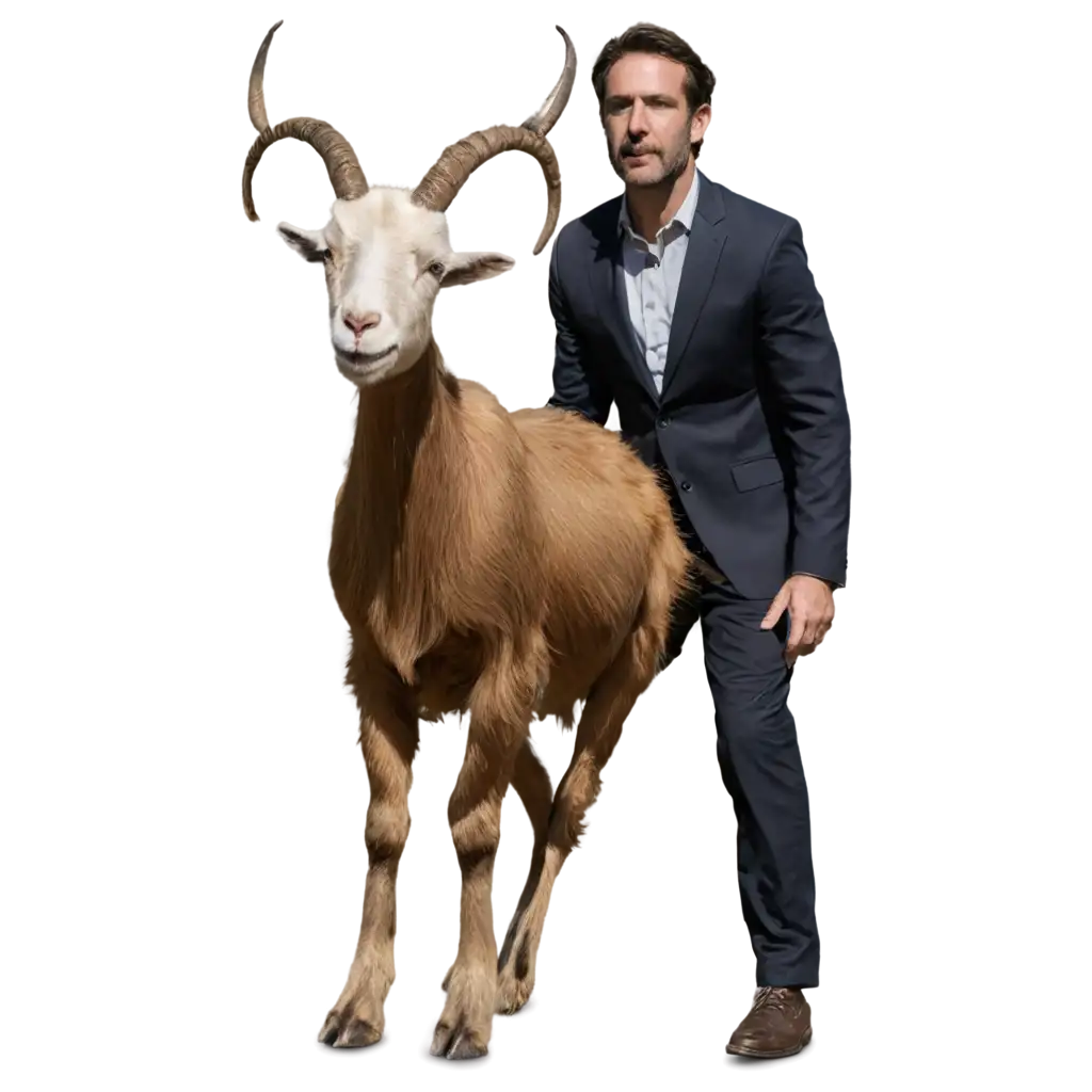 goat comes as man