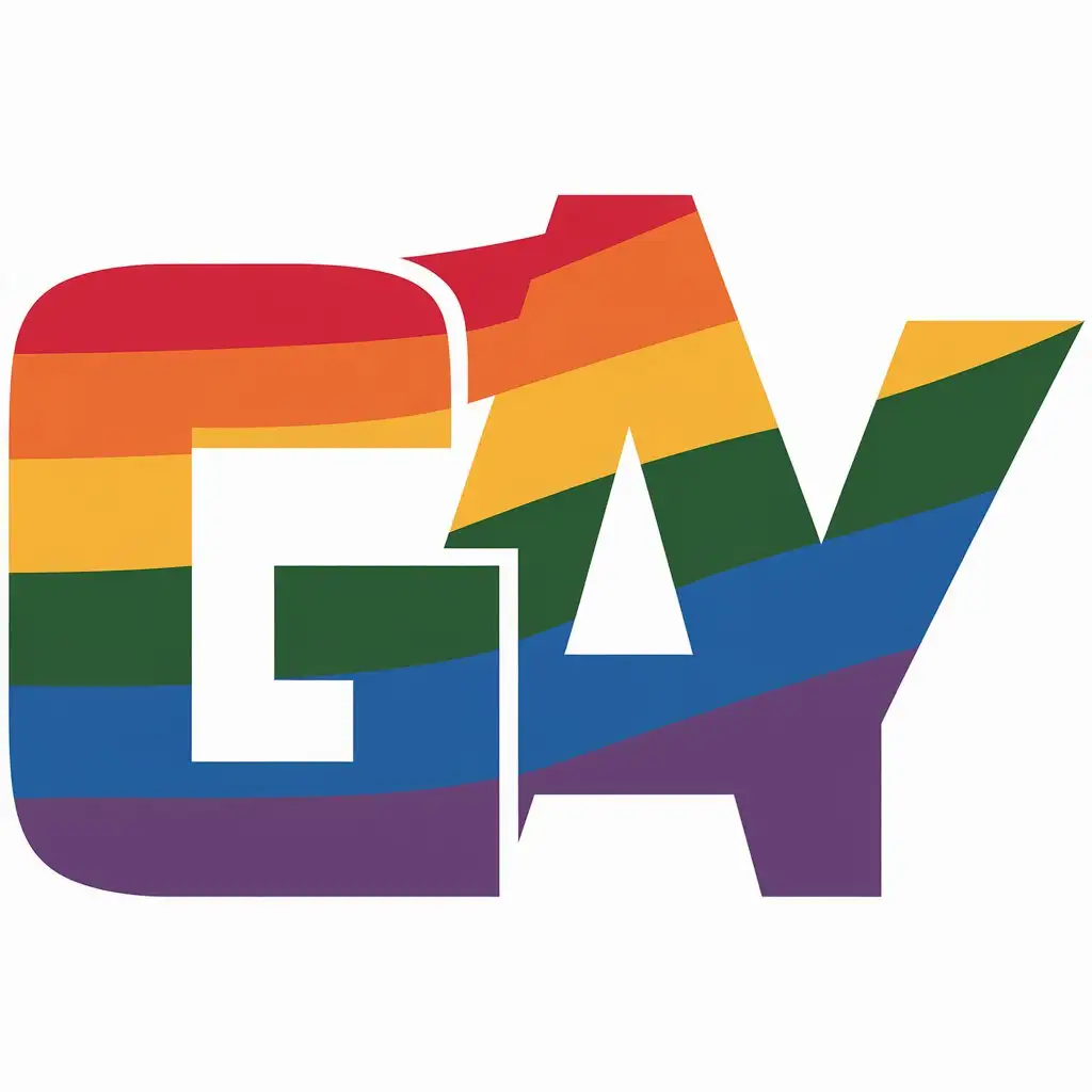 a vector logo design,with the text "GAY", main symbol:GAY,Moderate,be used in Internet industry,clear background