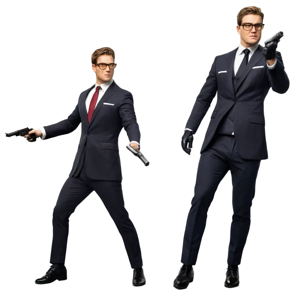 Spy-Characters-in-Dynamic-Action-PPNG-Image-Usage-Scenariososes-PNG-Image-Inspired-by-Kingsman-Movie-Style