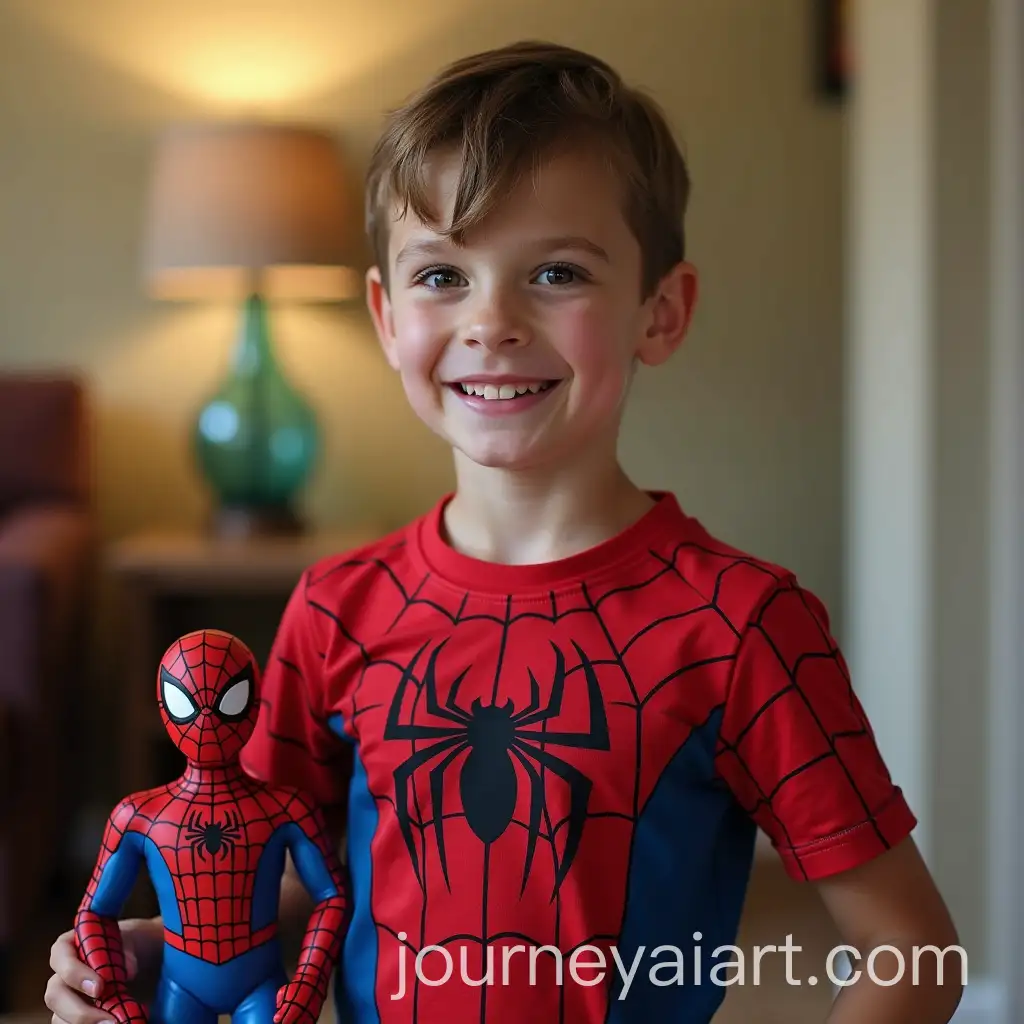 Adventurous-Young-Boy-in-Spiderman-TShirt-and-Action-Figure