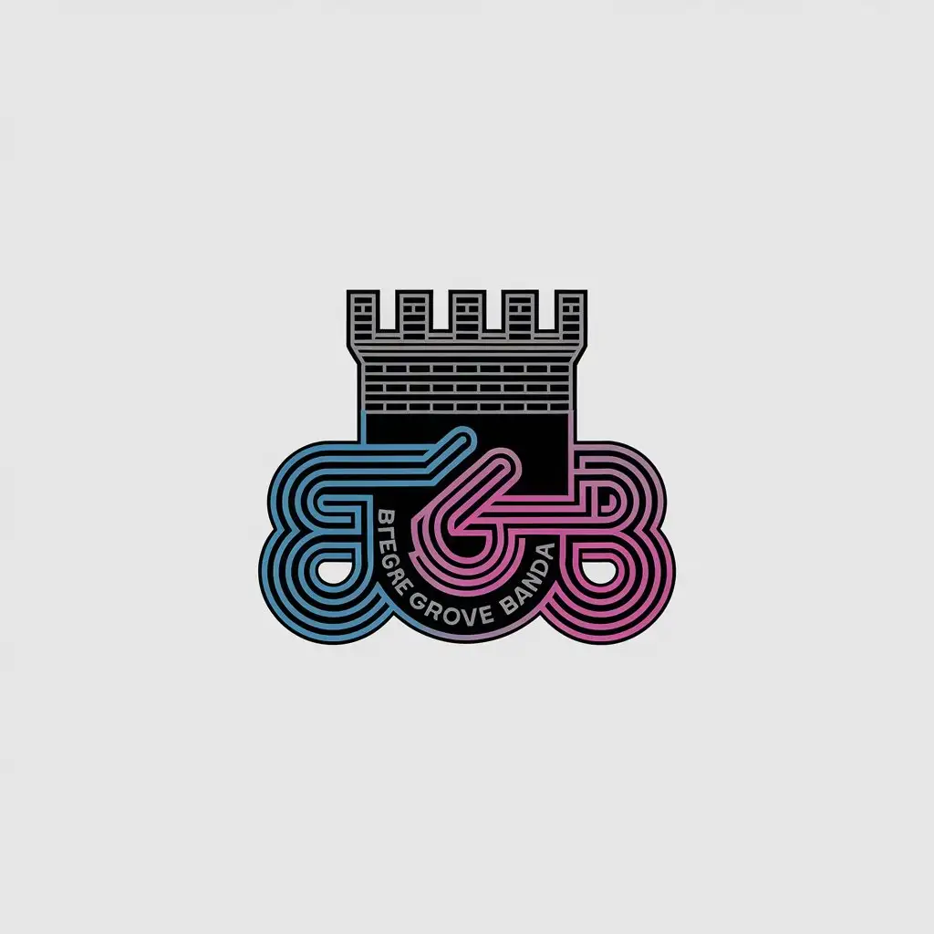 LOGO Design for B G B Belgrade Coat of Arms with 80s Neon Vibe for Entertainment Industry