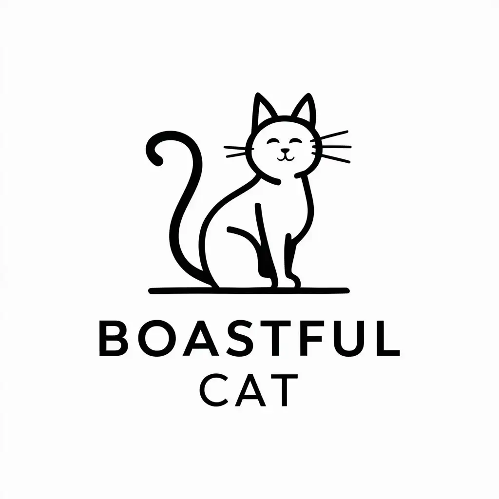 LOGO-Design-for-Boastful-Cat-Minimalistic-Feline-Theme-for-Internet-Industry