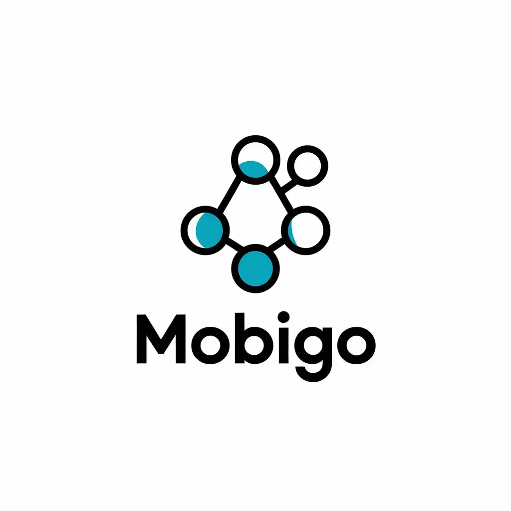 a vector logo design,with the text "mobigo", main symbol:Oxygen,Minimalistic,be used in Beauty Spa industry,clear background