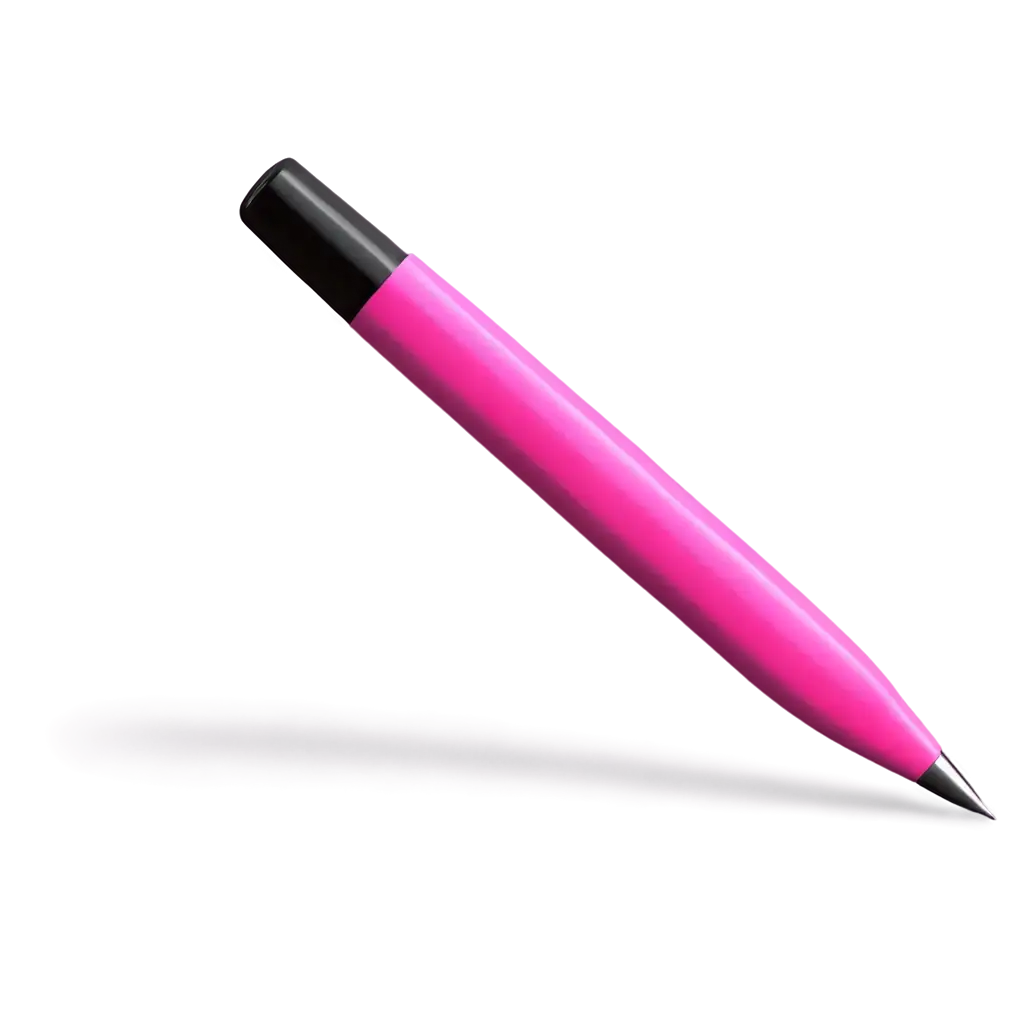 pink color pen, 3d icon