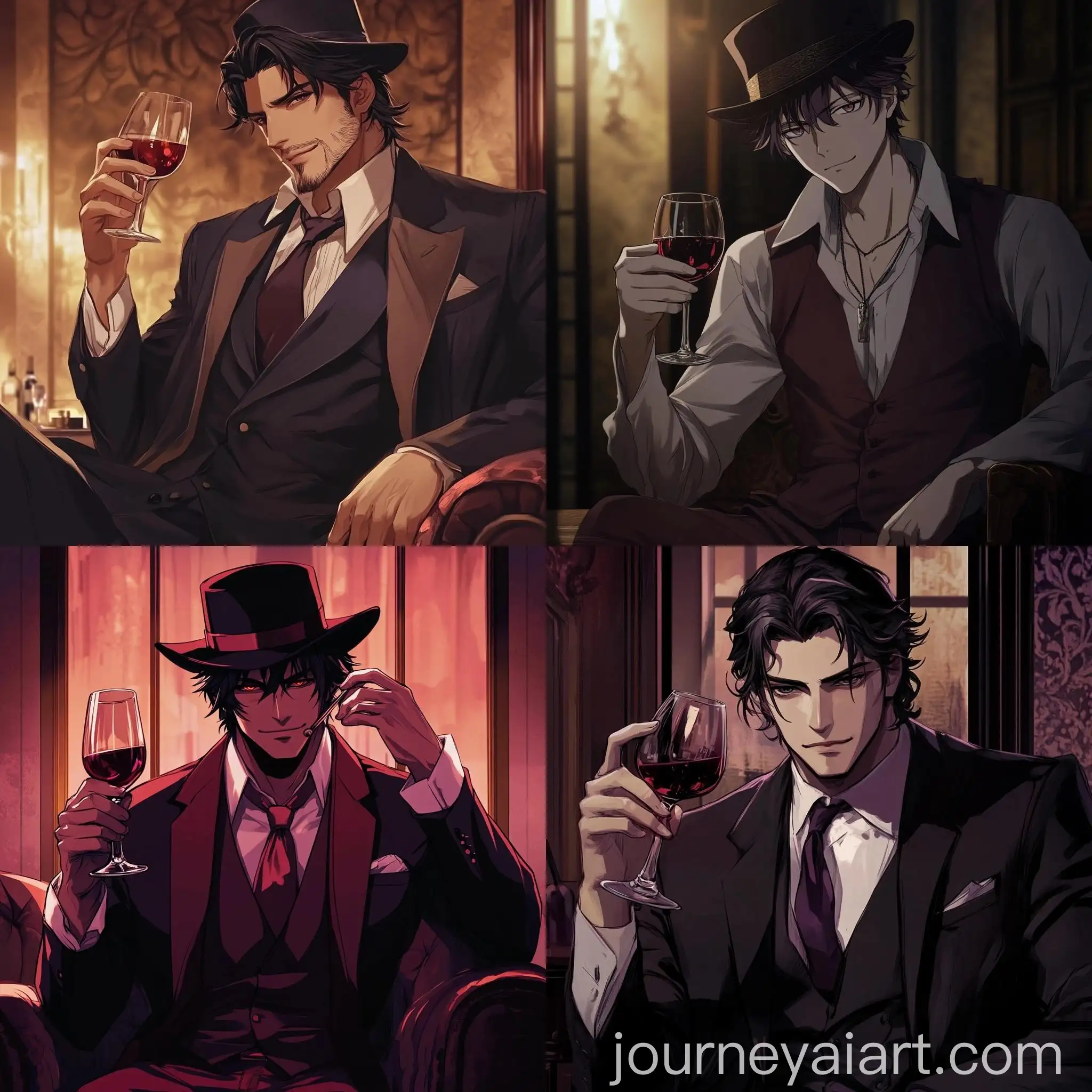 Young-Man-in-Mafia-Attire-Drinking-Wine-Anime-Style