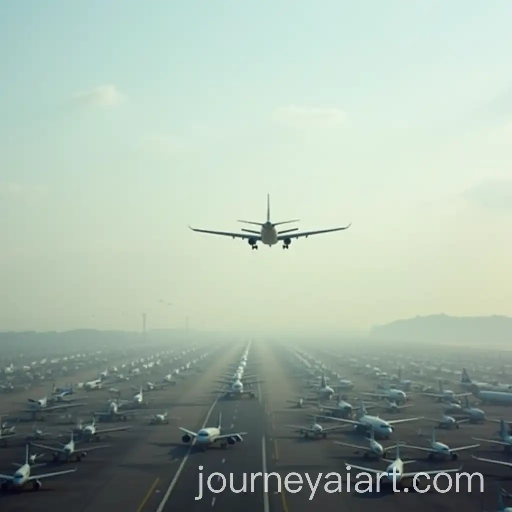 Single-AirAI-Art-Prompt-Expansionplane-Taking-Off-Above-Chaotic-Field-of-Grounded-Aircrafts