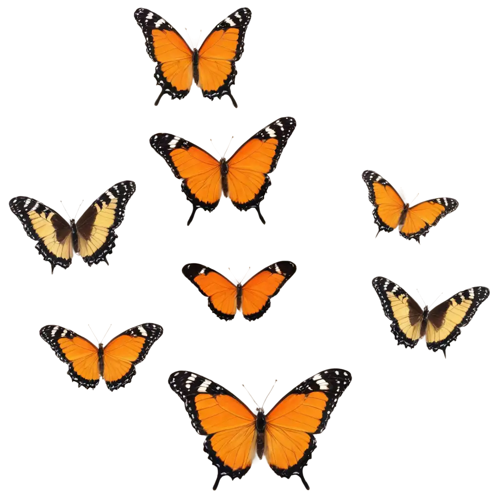 Vibrant-Flying-Butterfly-PNG-Stunning-Brown-Orange-and-Yellow-Designs-from-Every-Angle