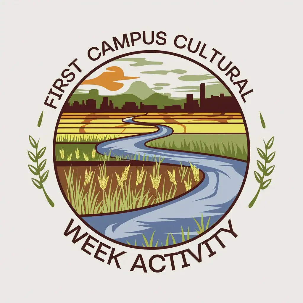 LOGO-Design-for-First-Campus-Cultural-Week-Activity-By-the-River-Jiongding-and-Fields-of-Rice-in-Changyang