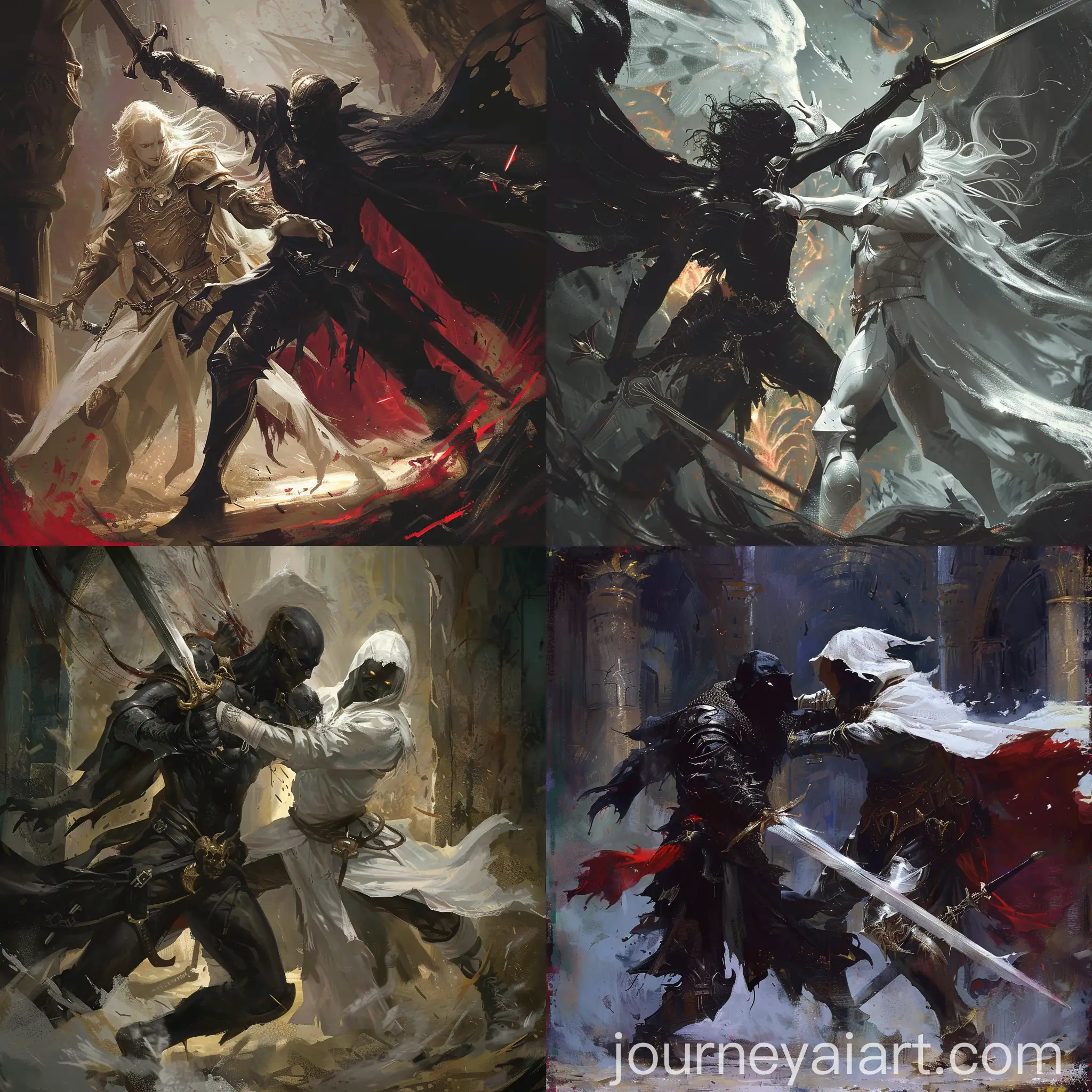 Dark-Fantasy-Battle-Black-Vampire-vs-White-Paladin