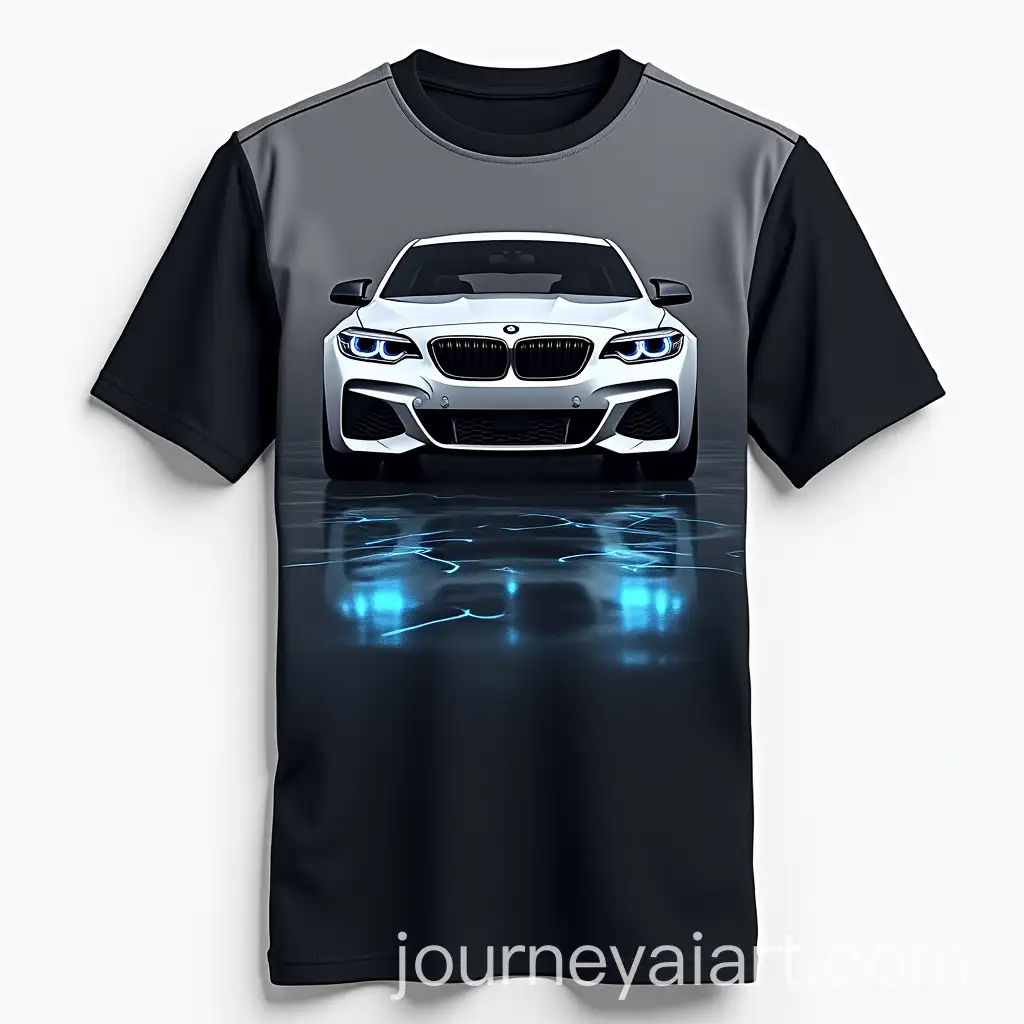 Stylish-Short-Sleeve-Slim-Fit-Shirt-with-Lightning-Blue-Accents-Inspired-by-BMW