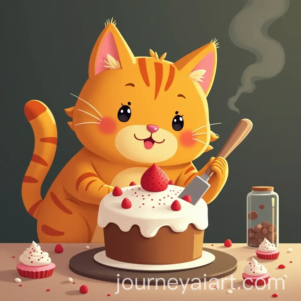 Orange-Cat-Baking-a-Cake-in-a-Cozy-Kitchen
