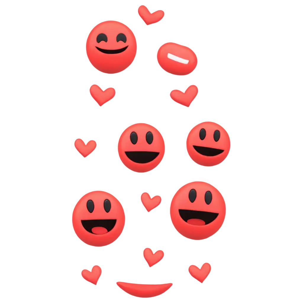 Red-Emojis-PNG-on-Transparent-Background-for-Versatile-Graphic-Use