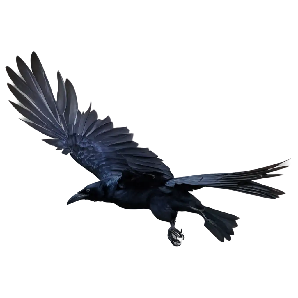 Raven-Diving-PNG-HighQuality-Transparent-Image-for-Creative-Projects