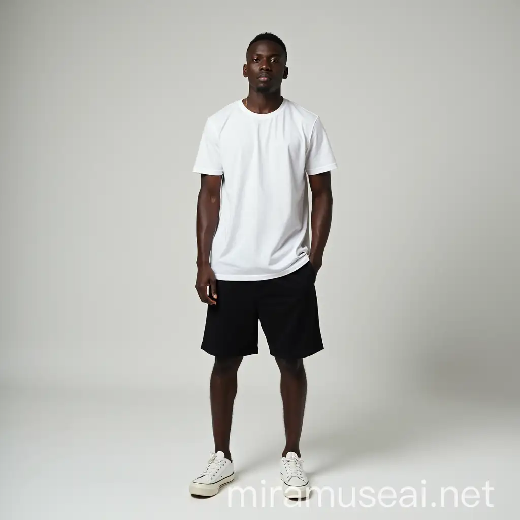 Stylish Black Man in Casual Summer Outfit