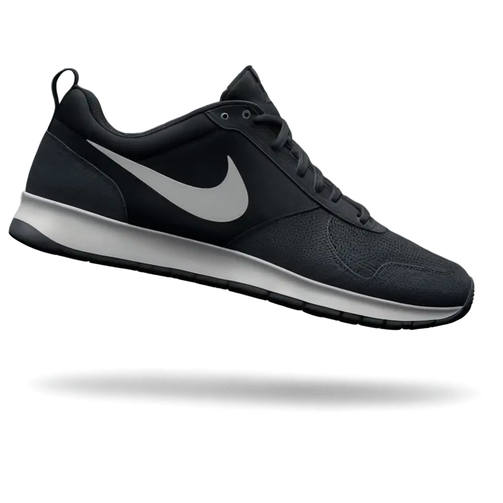 Photorealistic-Nike-Sneaker-PNG-Image-Minimalist-Style-with-Clean-Lines-and-Monochrome-Palette