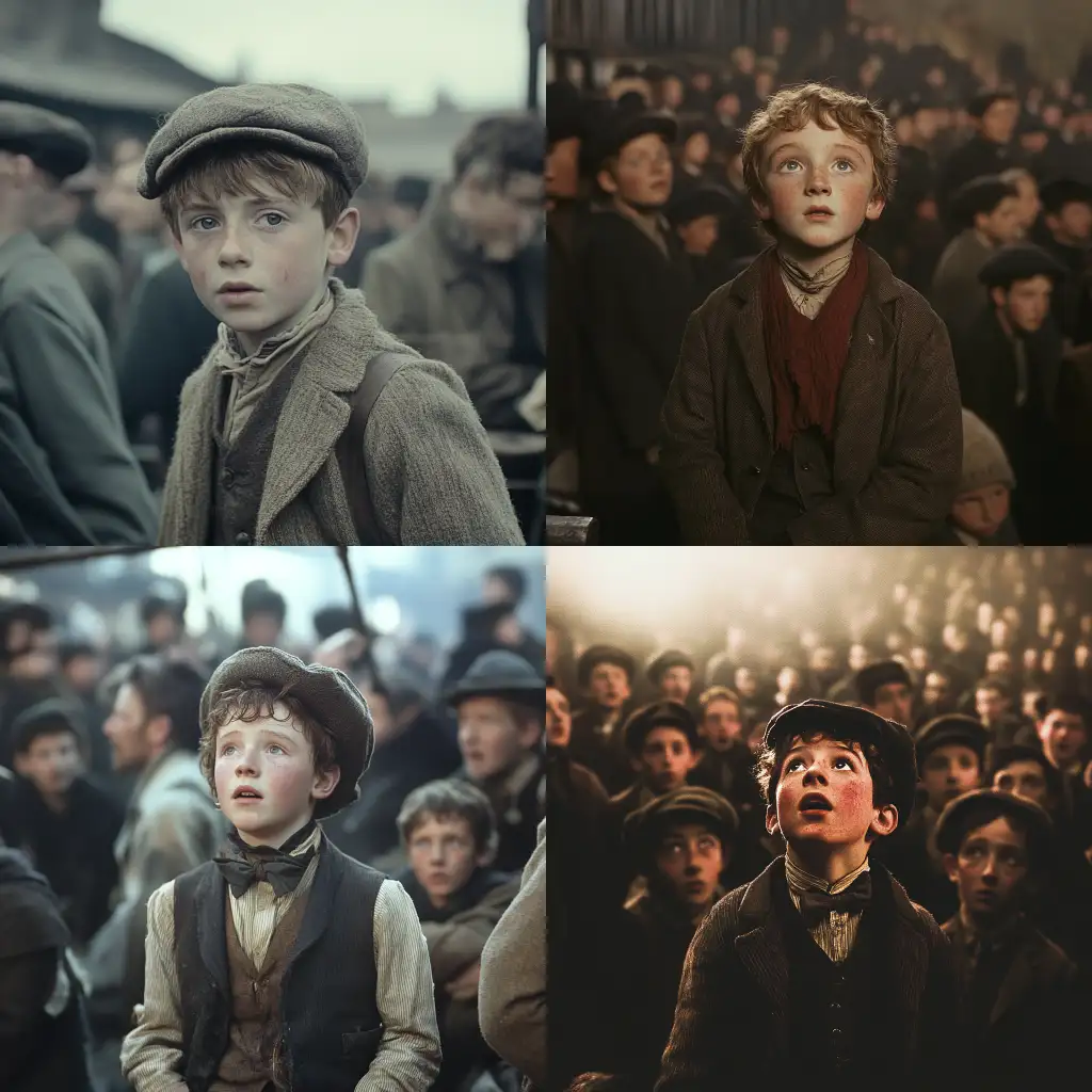 Dickensian-Rapscallion-Boy-at-a-Crowded-Football-Match