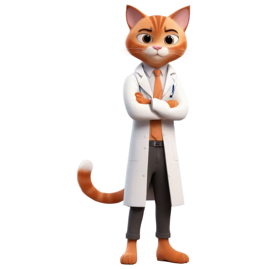 HighQuality-8K-PNG-of-a-Male-Veterinarian-Holding-an-Orange-Tabby-Kitten-3D-AnimationStyle-Render-with-Realistic-Details