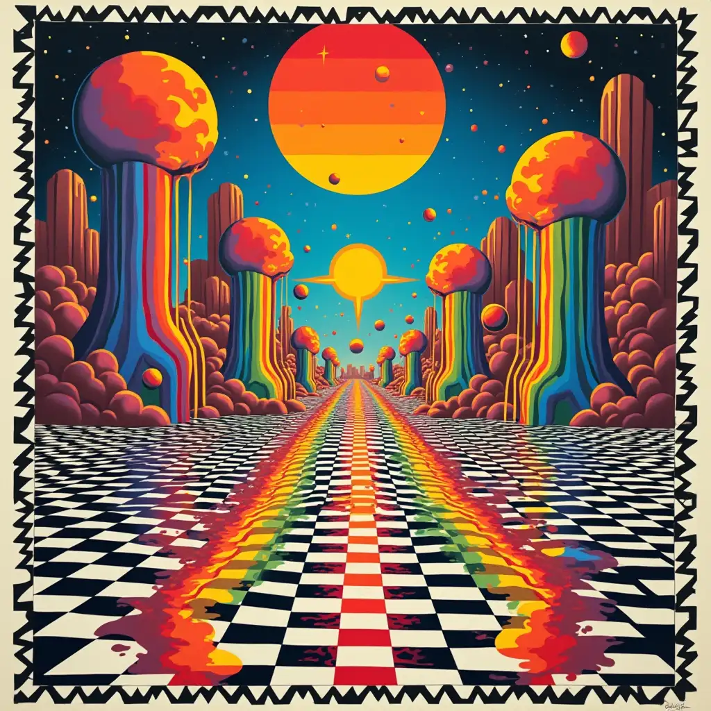 Psychedelic-Japanese-Retro-Poster-with-Dreamlike-Elements