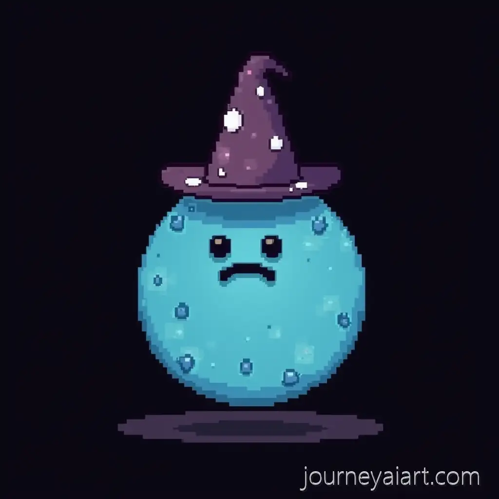 Sad-BlueSad-blue-cookie-sprite-Cookie-with-Magic-Hat-Pixel-Art-Sprite-on-Black-Background