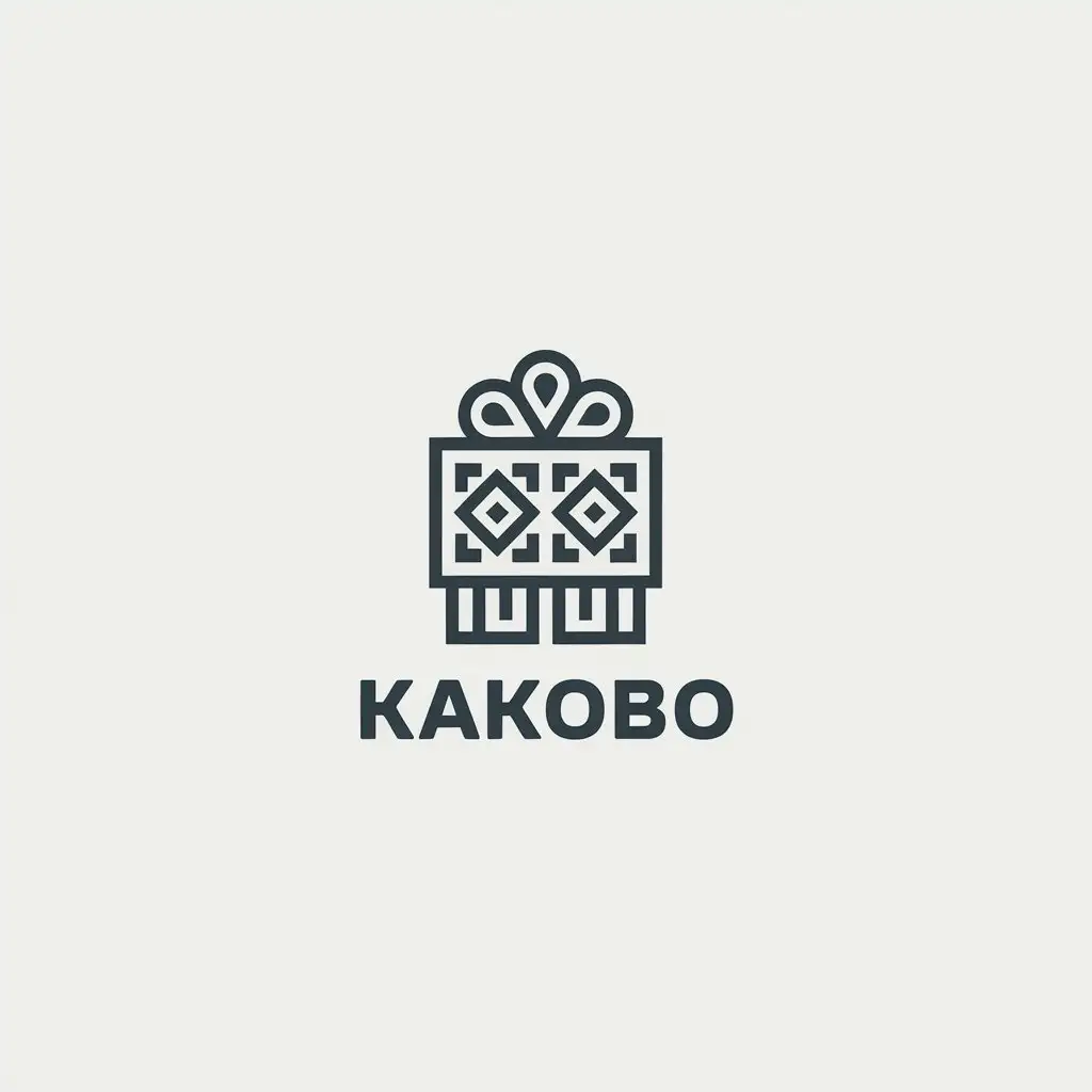 a vector logo design,with the text "Какоvo", main symbol:Shkafuta,Minimalistic,clear background