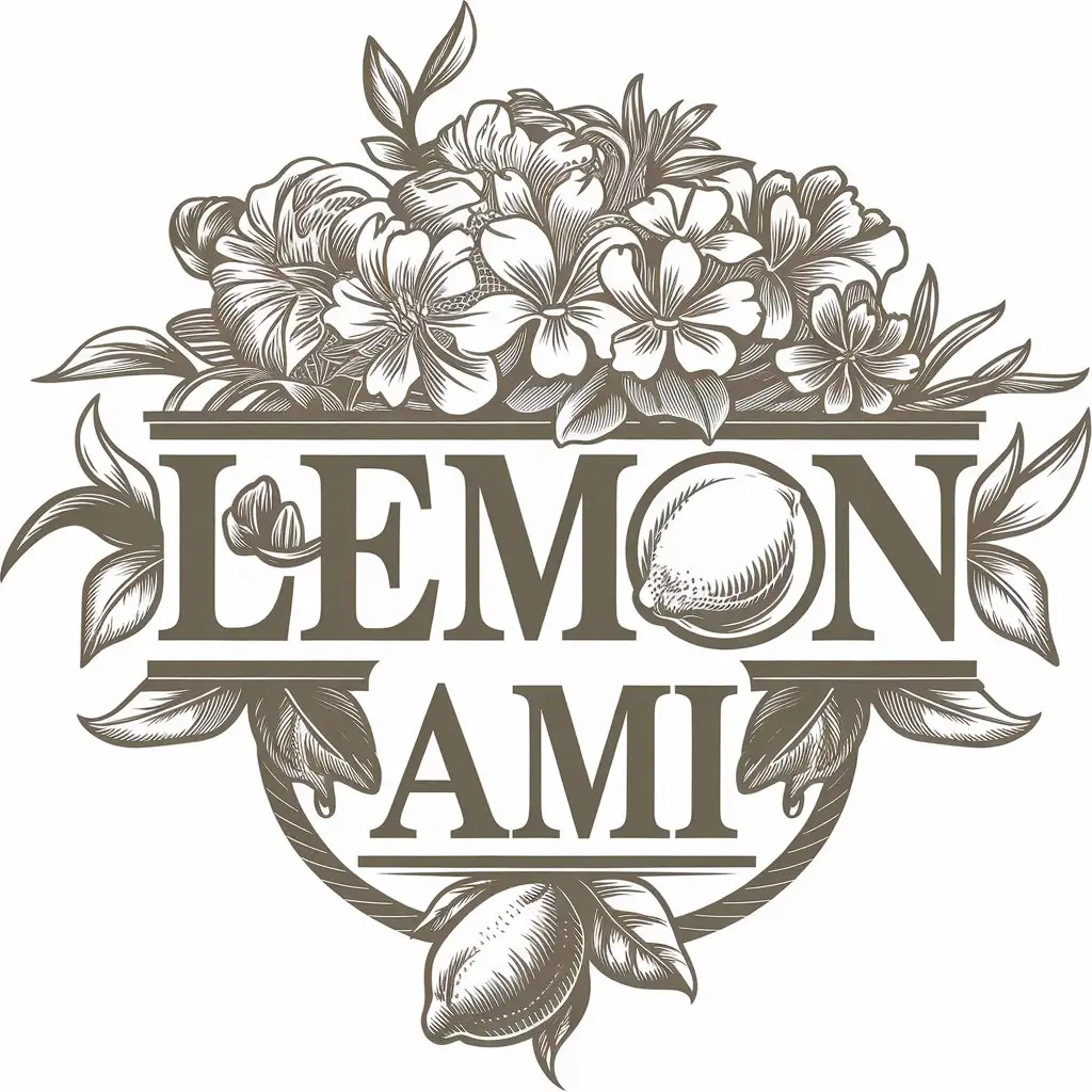 LOGO-Design-for-Lemon-AMI-Elegant-Floral-and-Citrus-Theme