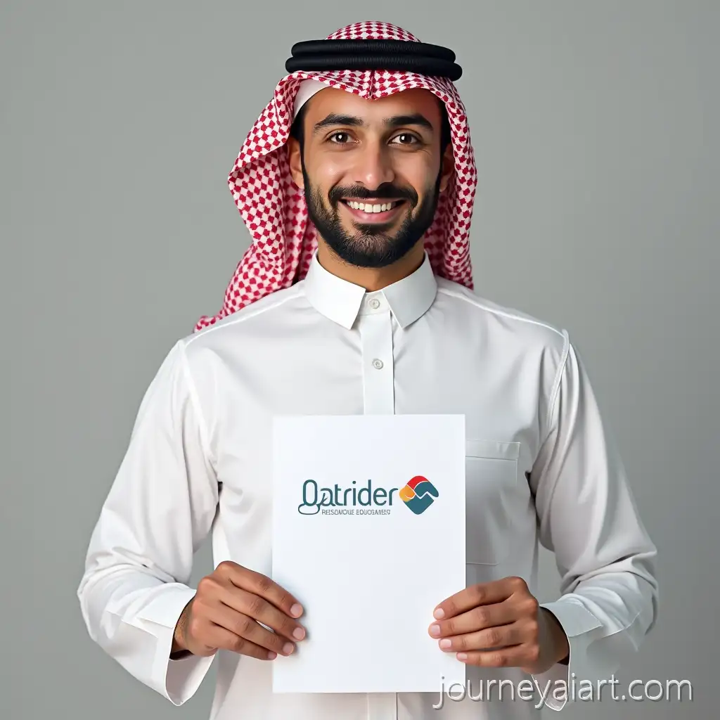 Saudi-Businessman-Holding-Paper-with-Moscar-Business-Solutions-Logo-in-Modern-Office