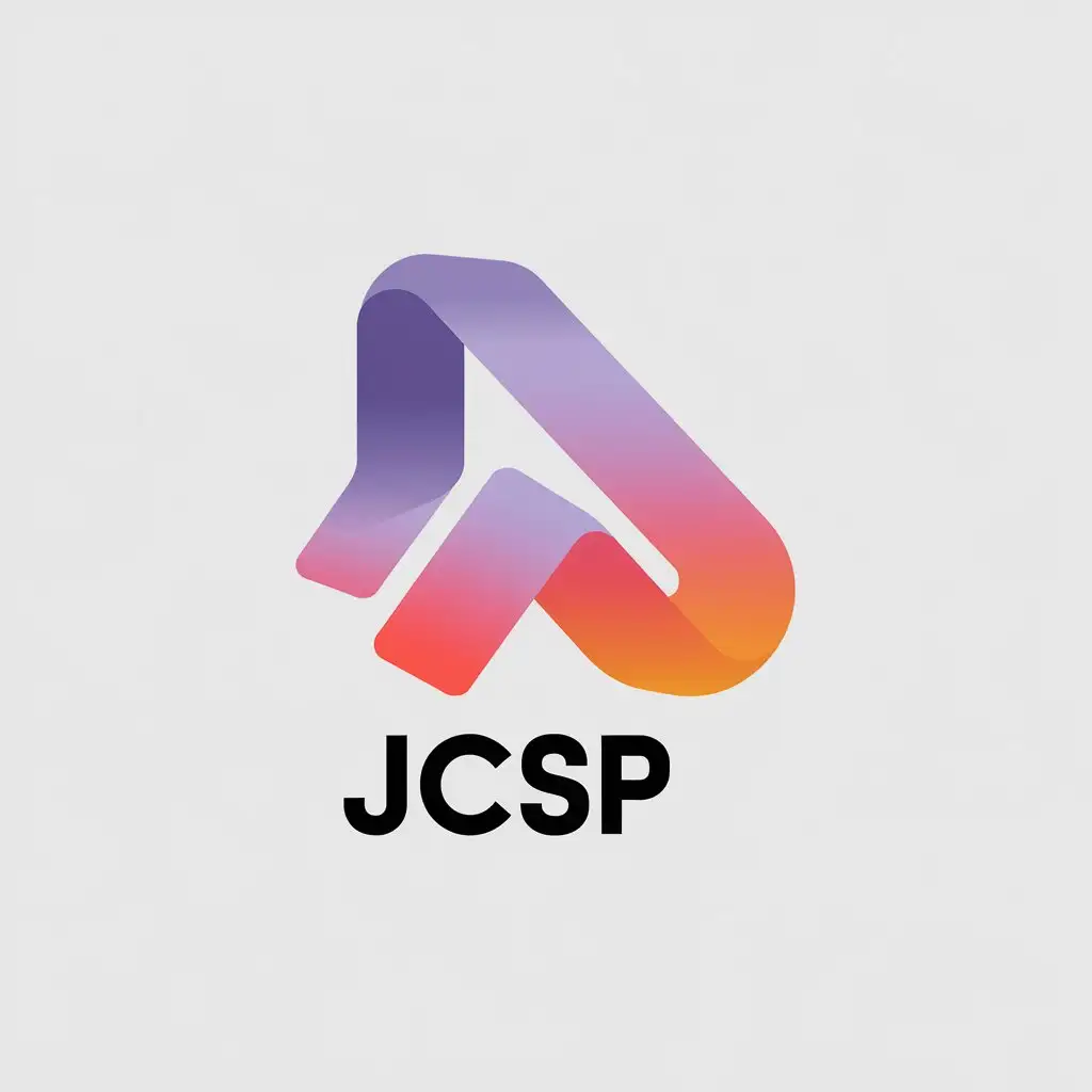 LOGO Design for JCSP Lavender to Orange Gradient with Minimalistic Travel Theme