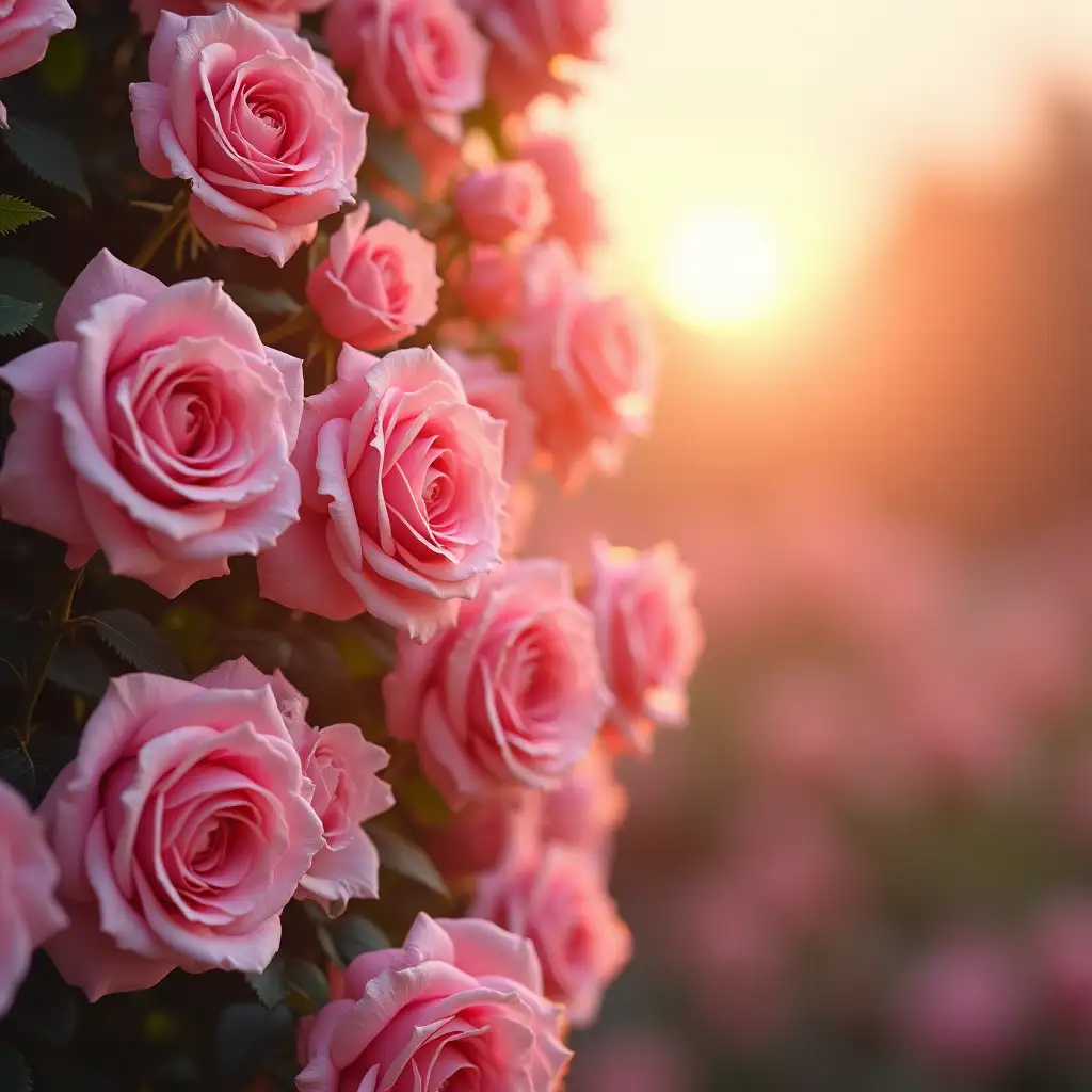 Wall-of-Pink-Roses-with-Feminine-Touch-and-Cozy-Vibe