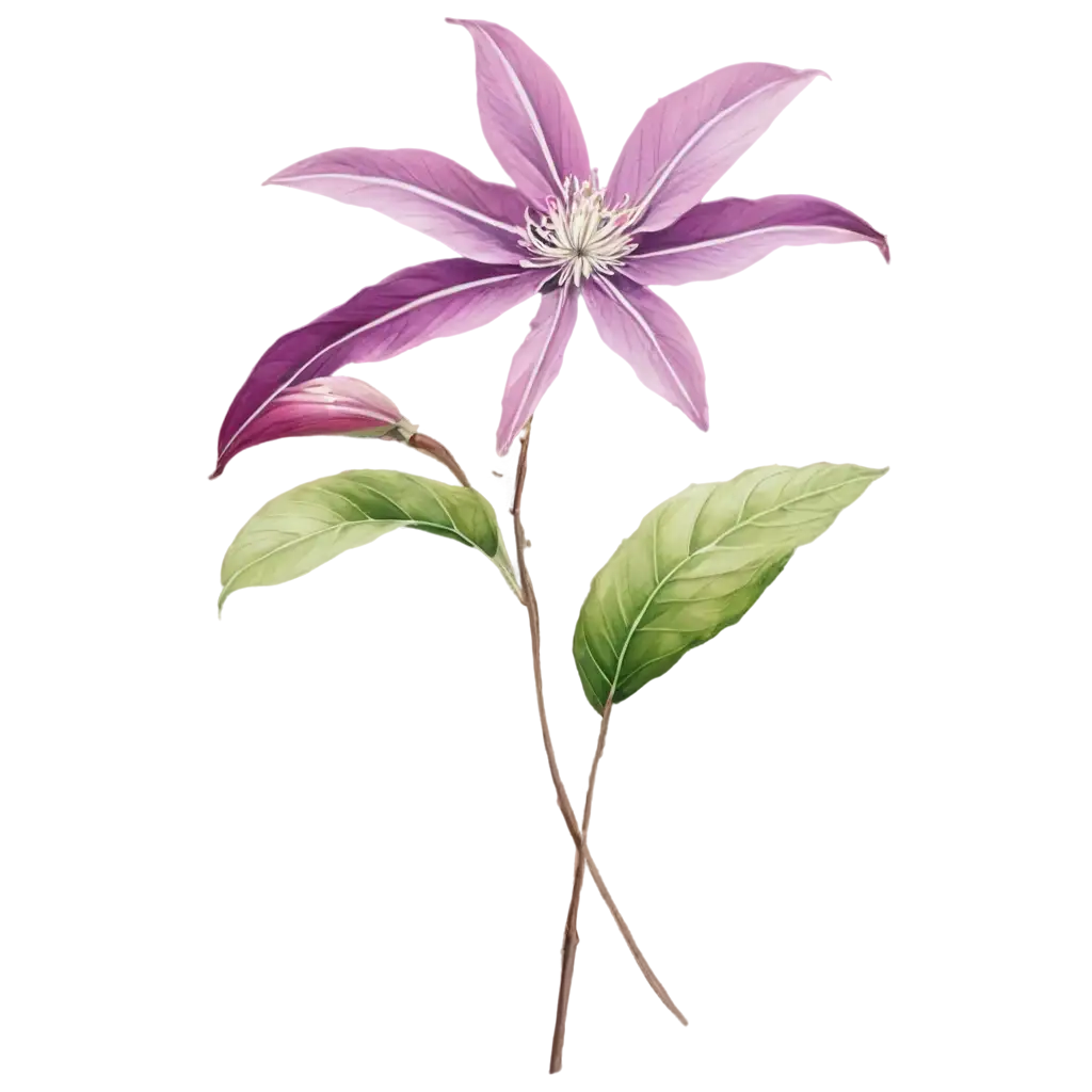 Beautiful-Clematis-Flower-PNG-HighQuality-Transparent-Image-for-Versatile-Use