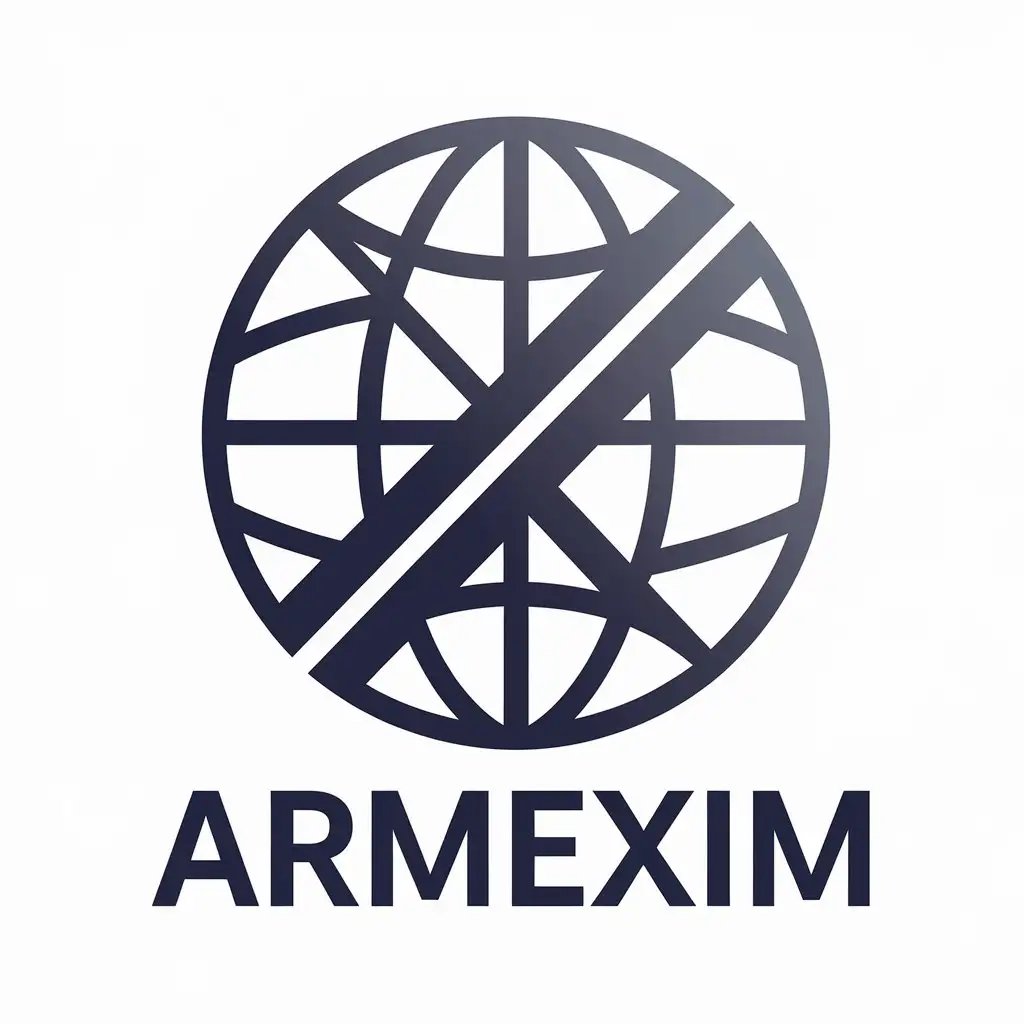 a vector logo design,with the text "ArmExIm", main symbol:International trade,Moderate,clear background