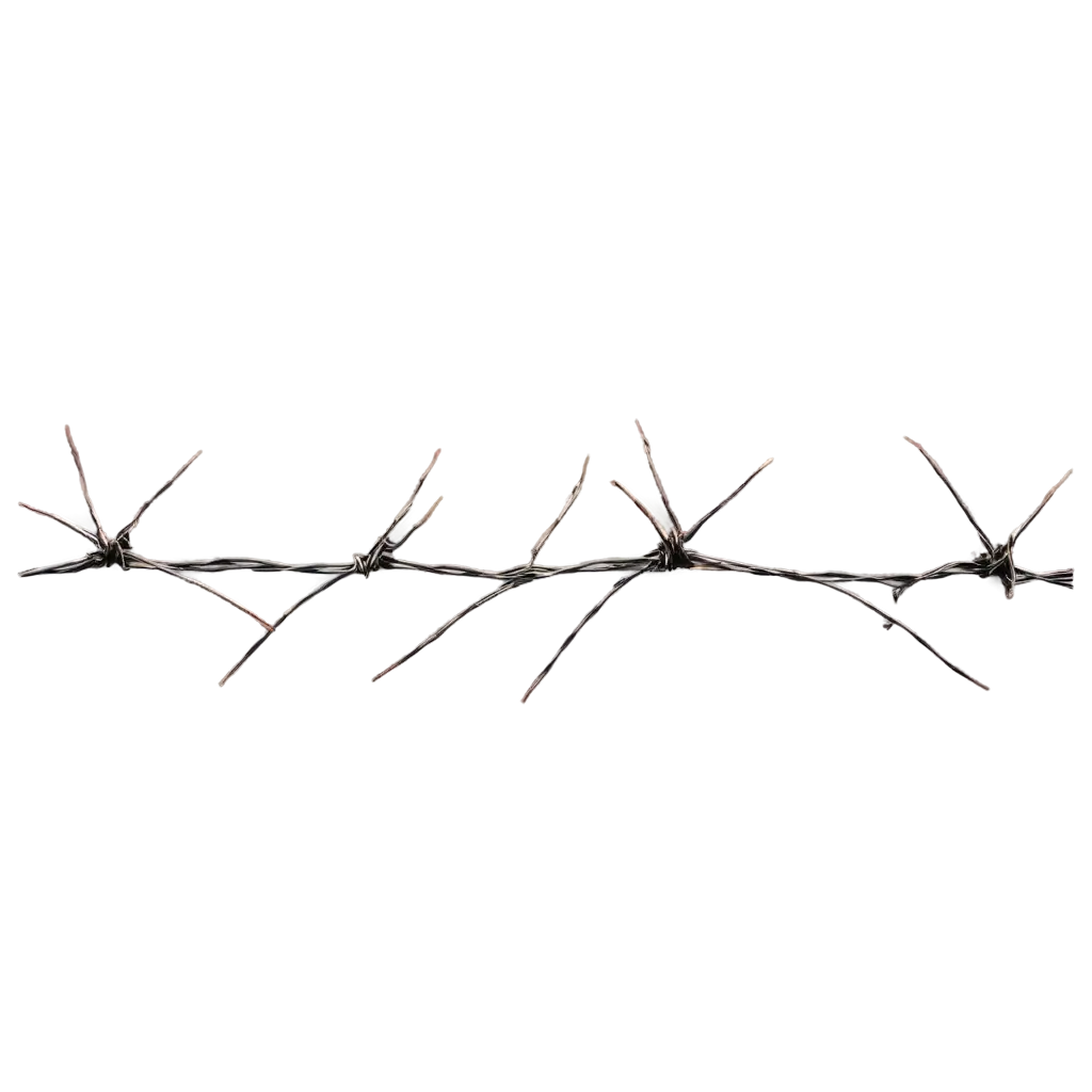 Enhanced-PNG-Image-of-a-Wire-with-Thorns-Detailed-Craftsmanship-and-Clarity