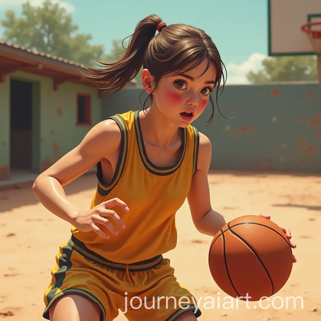 Girl-Playing-BasketballAI-Art-Prompt-Expansion-in-Scorching-Heat-Outdoors
