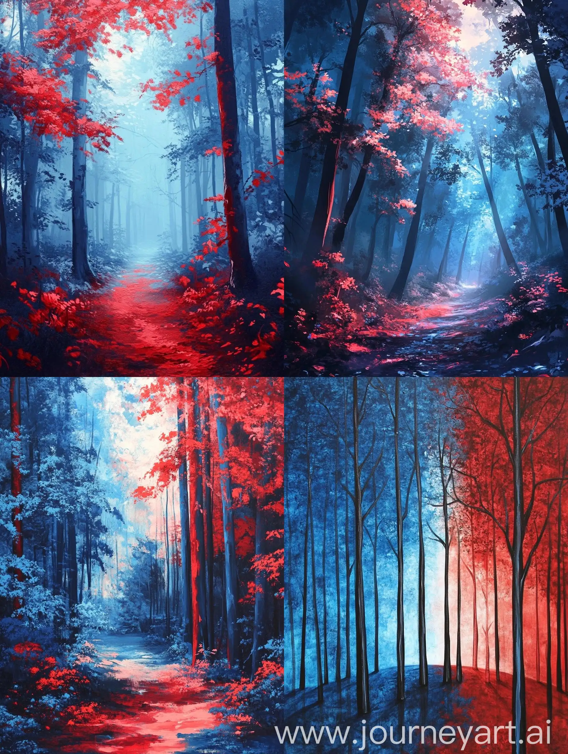 Stunning-Forest-Landscape-with-Blue-and-Red-Accents