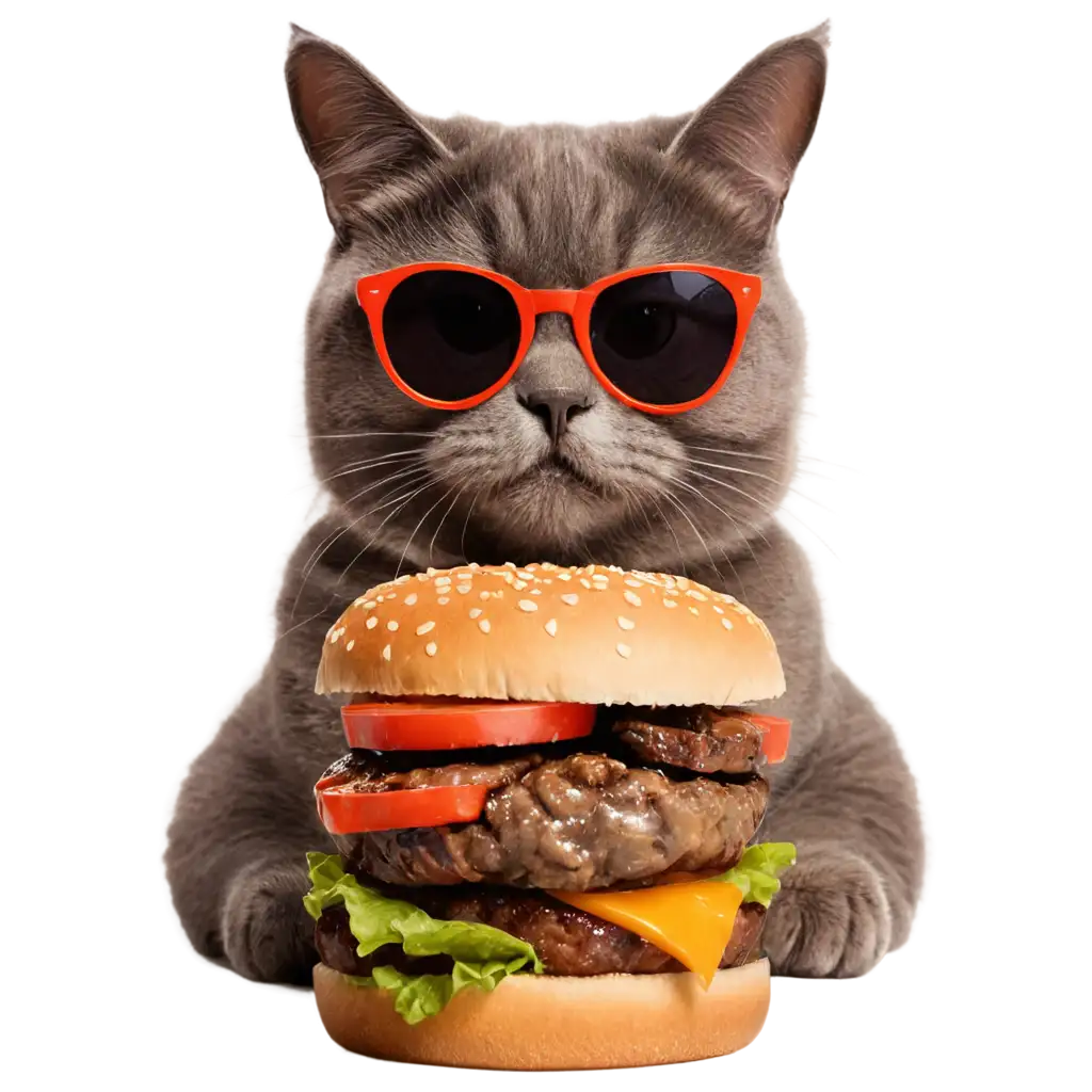 Cool-Cat-with-Sunglasses-Enjoying-a-Burger-PNG-Image