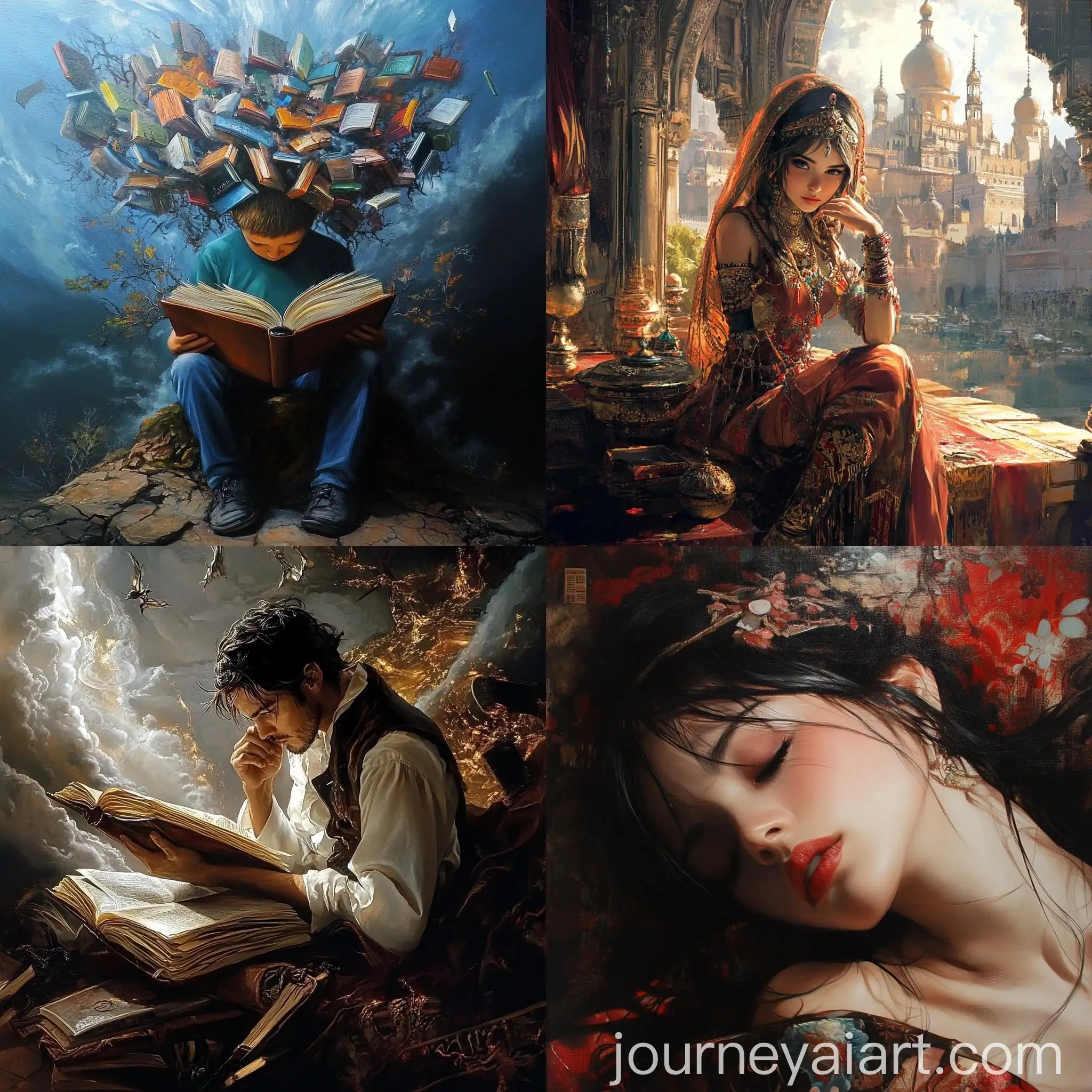 Colorful-Hot-Air-Balloons-Floating-Over-Mountain-Landscape