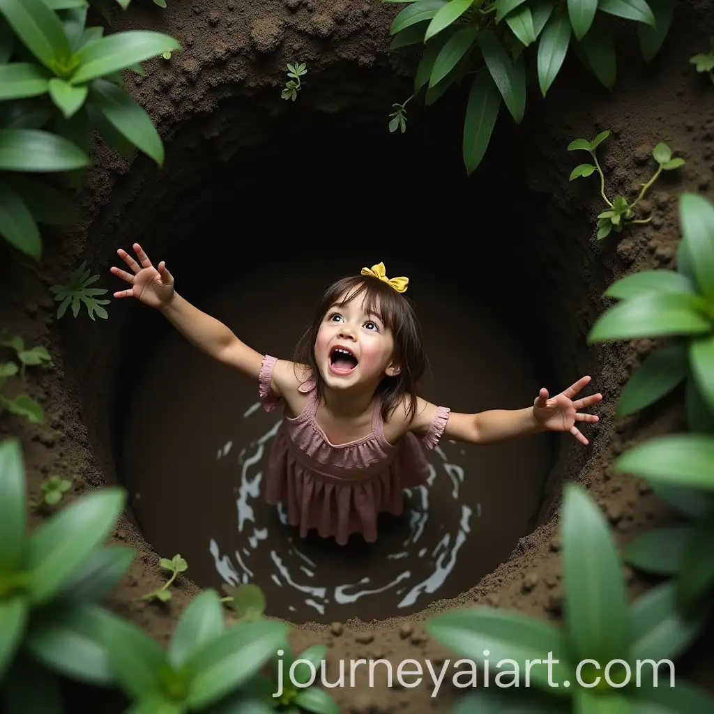 Young-Girl-Stuck-in-Mud-in-Abandoned-Tropical-Greenhouse