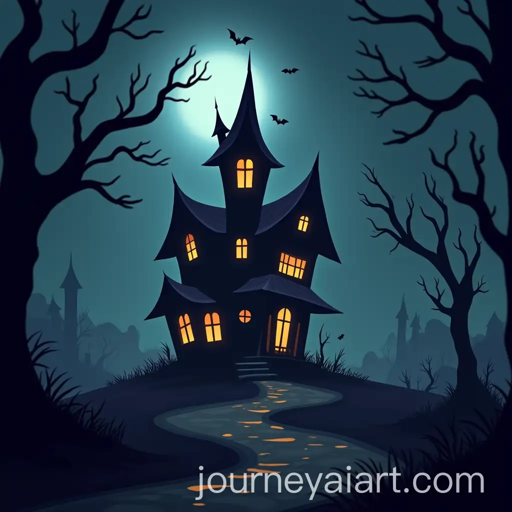 Spooky-Haunted-House-in-2D-Cartoon-Style