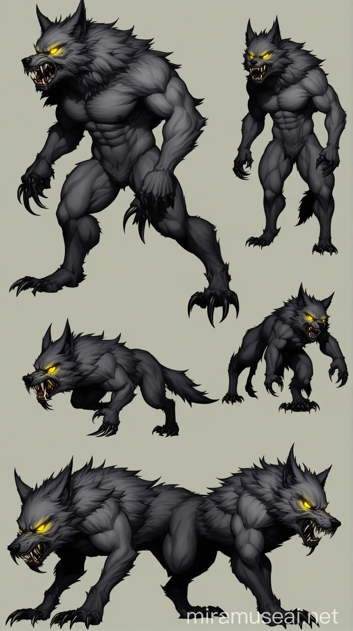 Menacing Wicked Wolf Before Transformation