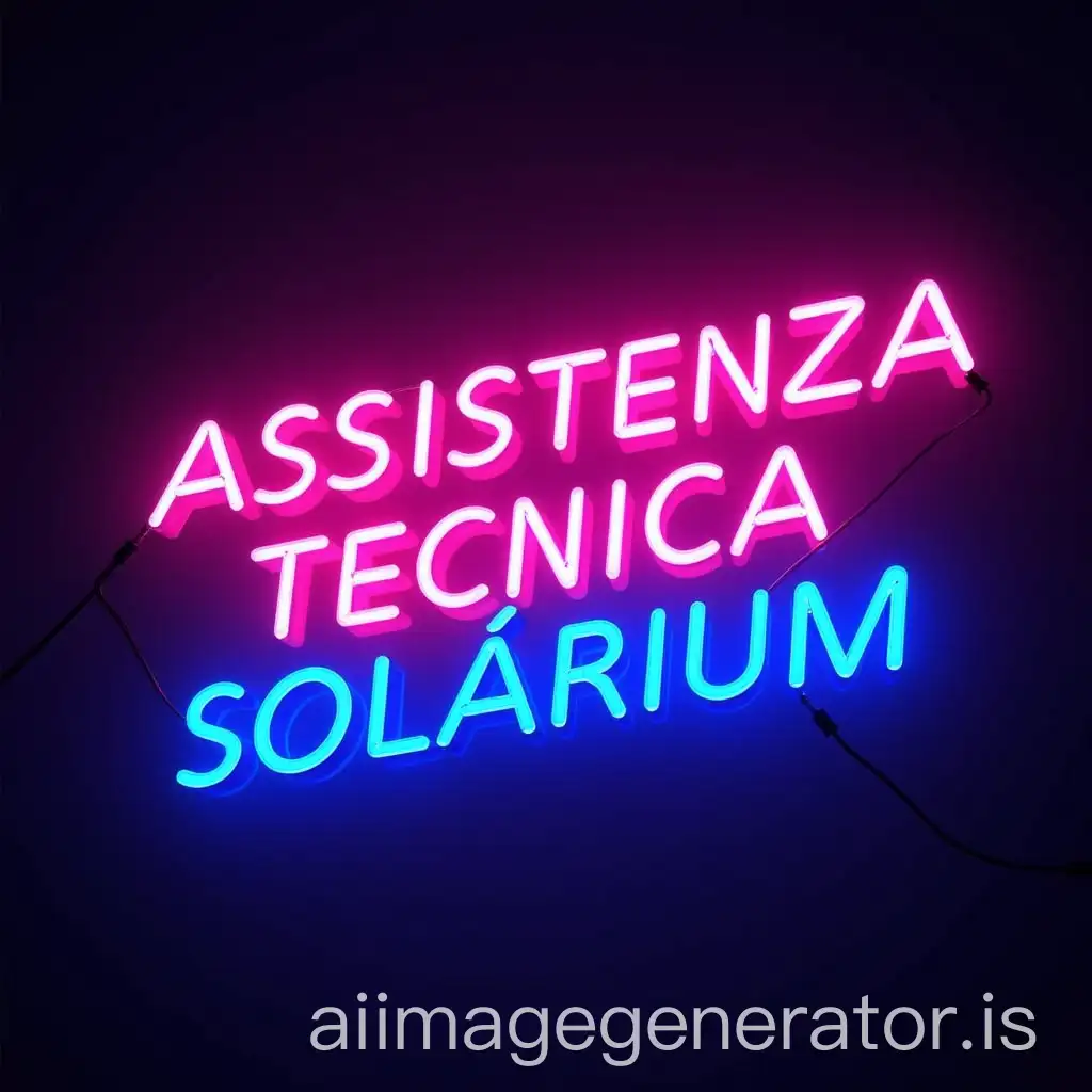 ASSISTENZA-TECNICA-SOLARIUM-Neon-Sign-with-Fuchsia-and-Blue-Tubes