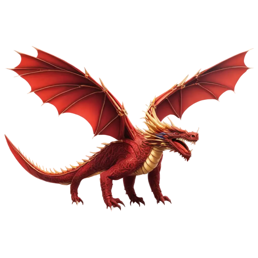 Furious-Dragon-PNG-Facing-East-HighQuality-2D-Image-for-Creative-Use